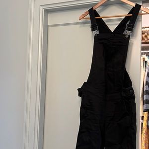 Madewell maternity overalls in black xxs